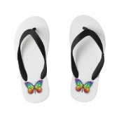 Monarch van regenboogvlinders kinder teenslippers (Voetbed)