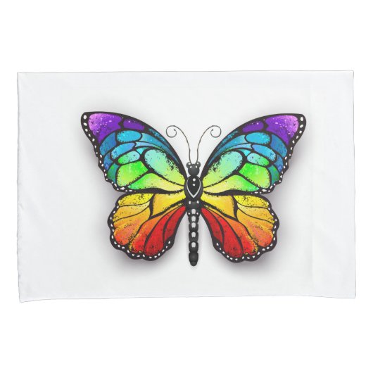 Monarch van regenboogvlinders kussensloop (Voorkant-Rechts)