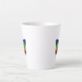 Monarch van regenboogvlinders latte mok (Voorkant)