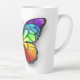 Monarch van regenboogvlinders latte mok