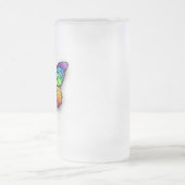 Monarch van regenboogvlinders matglas bierpul (Center)