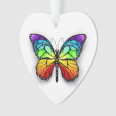 Monarch van regenboogvlinders ornament (voorkant)