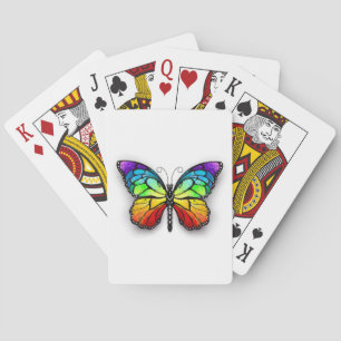 Monarch van regenboogvlinders pokerkaarten