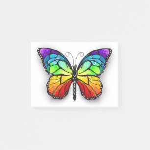 Monarch van regenboogvlinders post-it® notes