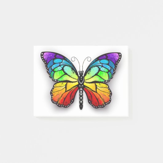 Monarch van regenboogvlinders post-it® notes (Voorkant)