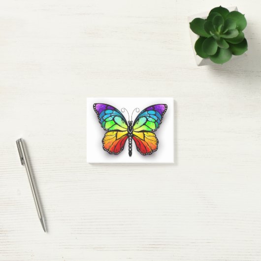 Monarch van regenboogvlinders post-it® notes (Kantoor)