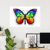 Monarch van regenboogvlinders poster (Thuiskantoor)