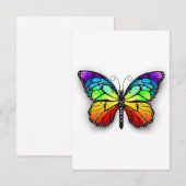 Monarch van regenboogvlinders RSVP kaartje (Voorkant / Achterkant)