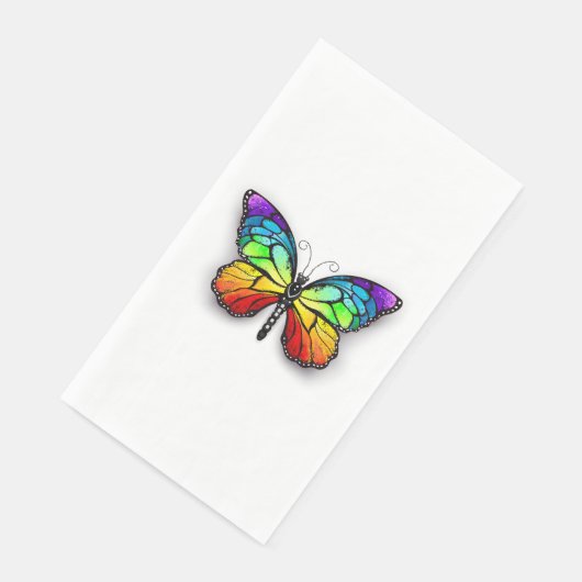 Monarch van regenboogvlinders servet (Hoek)