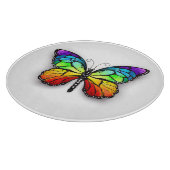 Monarch van regenboogvlinders snijplank (Hoek)