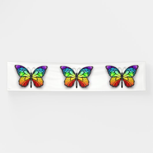 Monarch van regenboogvlinders spandoek (Horizontaal)