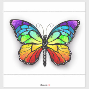 Monarch van regenboogvlinders sticker