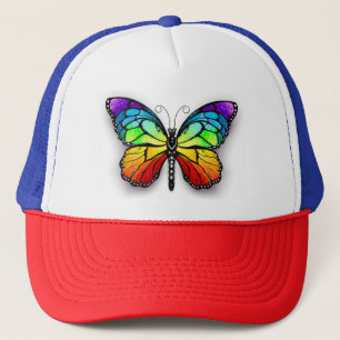 Monarch van regenboogvlinders trucker pet