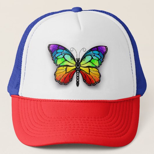 Monarch van regenboogvlinders trucker pet (Voorkant)