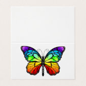 Monarch van regenboogvlinders visitekaartjes (Buitenkant ongevouwen)