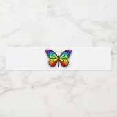 Monarch van regenboogvlinders waterfles etiket (Enkel label)