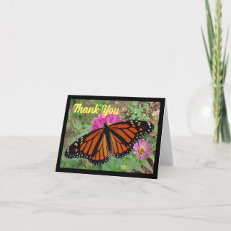 Monarch van Roze Zinnia Hartelijk dank Bedankkaart