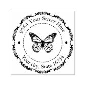 Monarch Vlinder, Aangepast adres Zelfinkkend Stam Zelfinktende Stempel (Design)