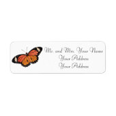 Monarch vlinder aangepaste Adresetiketten Etiket (Voorkant)