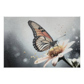 *~* Monarch Vlinder Artsy Creatieve Bloem AP52 Perfect Poster (Voorkant)