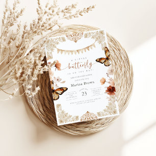 Monarch Vlinder Baby Shower Kaart