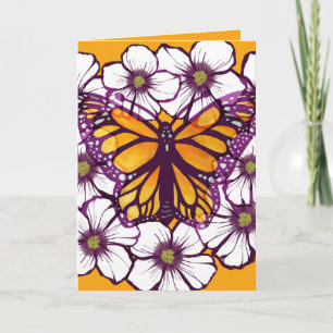 Monarch Vlinder Bloem Kaart