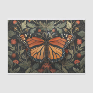Monarch vlinder botanische decoupage tissuepapier