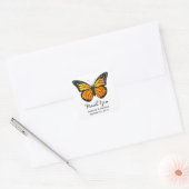 Monarch vlinder bruiloft dank u vierkante sticker (Envelop)