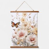  Monarch Vlinder en Bloemen Hangend Wandkleed (Voorkant)
