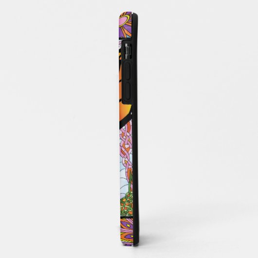 Monarch vlinder fee Paarse bloemen Case-Mate iPhone Case (Achterkant/links)