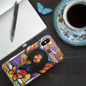 Monarch vlinder fee Paarse bloemen Case-Mate iPhone Case