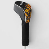 monarch vlinder foto jouw naam golfheadcover (Schuin)
