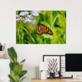 Monarch Vlinder Fotografie Kunstbloem Poster (Thuiskantoor)