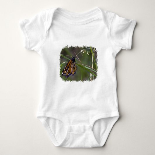 Monarch vlinder in het gras romper (Voorkant)
