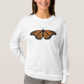 Monarch vlinder lange mouw T T-shirt (Voorkant)