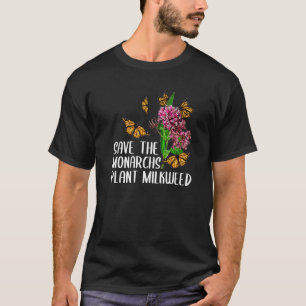 Monarch Vlinder Mannen Vrouwen Plant Planten T-shirt