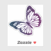 Monarch vlinder omtrek silhouet sticker (Vel)