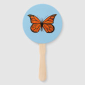 Monarch Vlinder op Hand Fan Handwaaier (Voorkant)