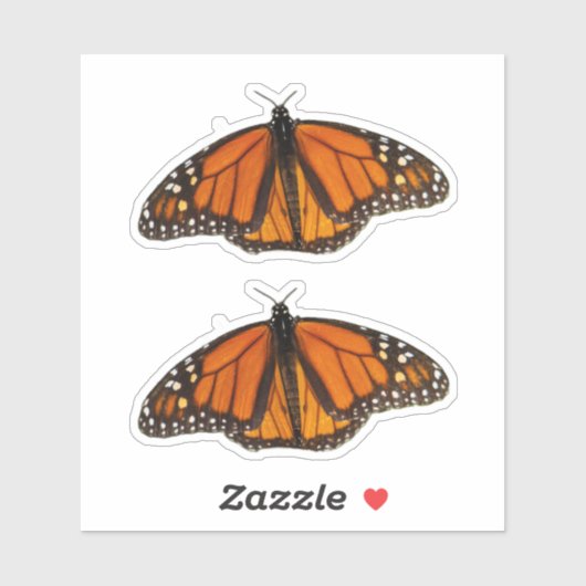 Monarch Vlinder Open Vleugels Sticker (Vel)