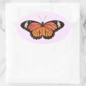 Monarch vlinder ovale Stickers (Tas)