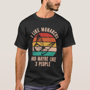 Monarch vlinder retro insect entomologis t-shirt