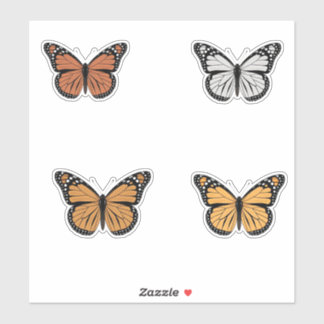 Monarch Vlinder Variaties Sticker Collectie