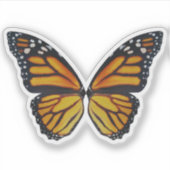 Monarch vlinder vleugels waterfles sticker (Voorkant)