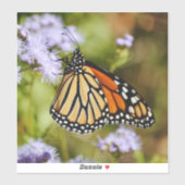 Monarch vlinder wilde bloemen grote Sticker (Vel)