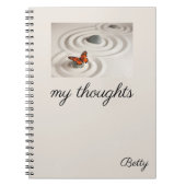 Monarch Vlinder Zen Tuin Notitieboek 6,5 x 8,75 (Voorkant)