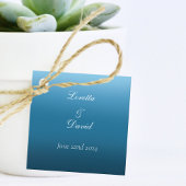 Monarch vlinders blauw ombre bedankjes labels