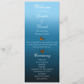 Monarch vlinders blauw ombre programma (Voorkant)