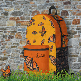 Monarch vlinders gepersonaliseerd bedrukte rugzak