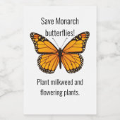 Monarch Voedselcontainer Etiket (Enkel label)