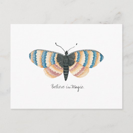 Monarch  Waterverf vlinder Briefkaart (Voorkant)